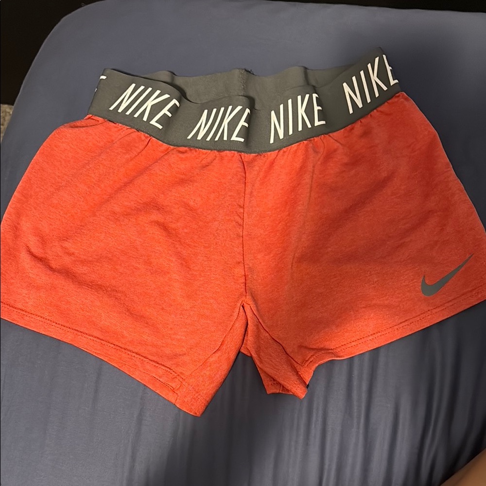 Nike Red Athletic Shorts with Moisture-Wicking Fabric
